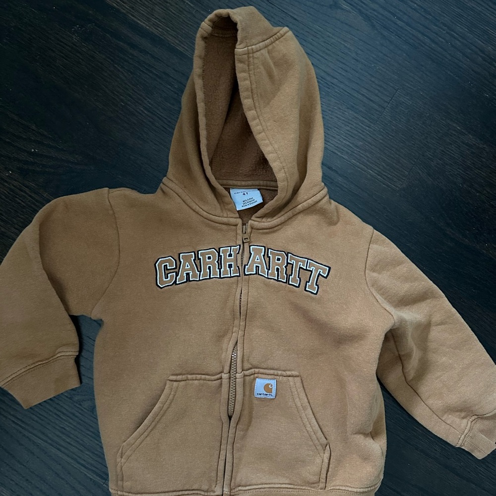 Carhartt Kids Tan Hoodie- Size 4T